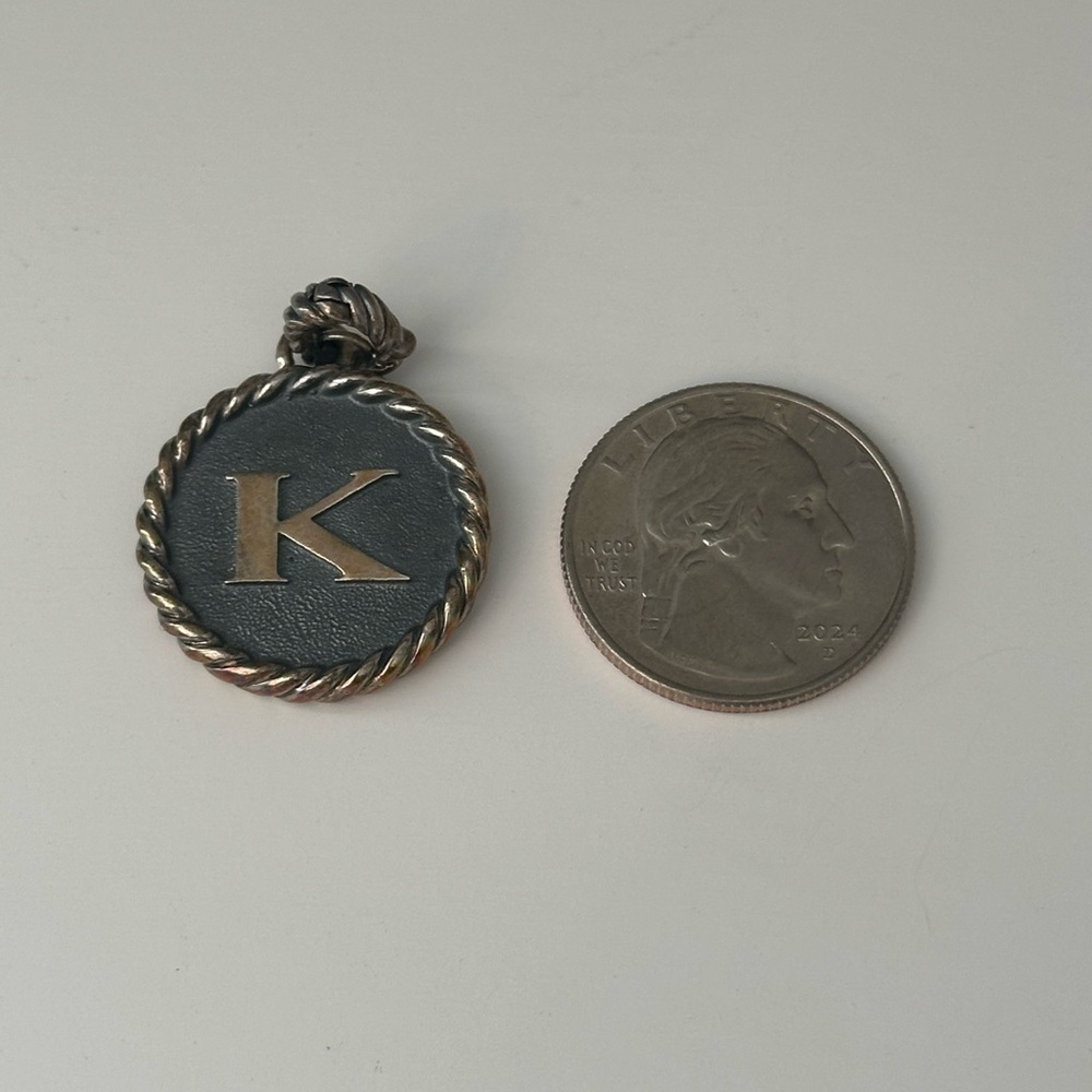 David Yurman Initial “K” Sterling Silver Charm - Picture 4 of 4